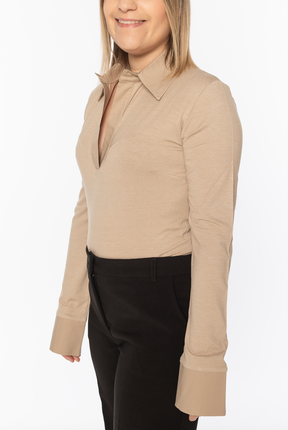 Camicia Atena in maglia - Beige