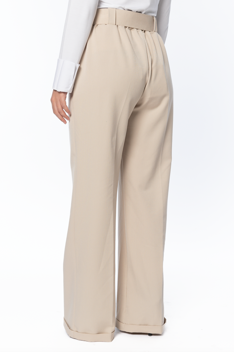 Pantalone Tiffany a palazzo - Burro