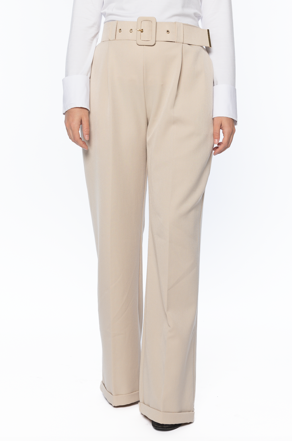 Pantalone Tiffany a palazzo - Burro